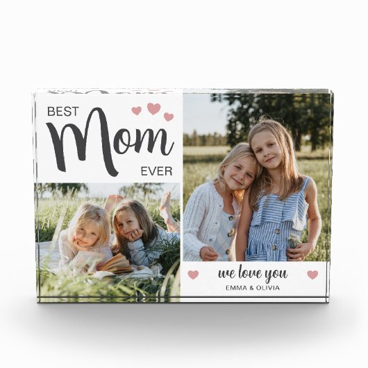 Beste Mama je Muttertag Rosa Fotoblock (Vorderseite)