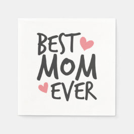 Beste Mama je Muttertag Typografie Papier Napkin Serviette