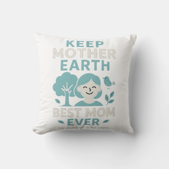 Beste Mama je - Muttertag von Herzen Kissen (Vorderseite)