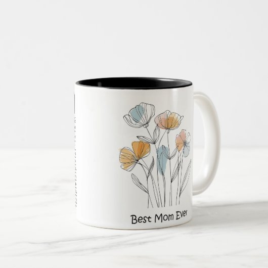 Beste Mama je Muttertag Zweifarbige Tasse (VorderseiteRechts)