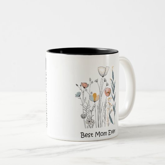 Beste Mama je Muttertag Zweifarbige Tasse (VorderseiteRechts)