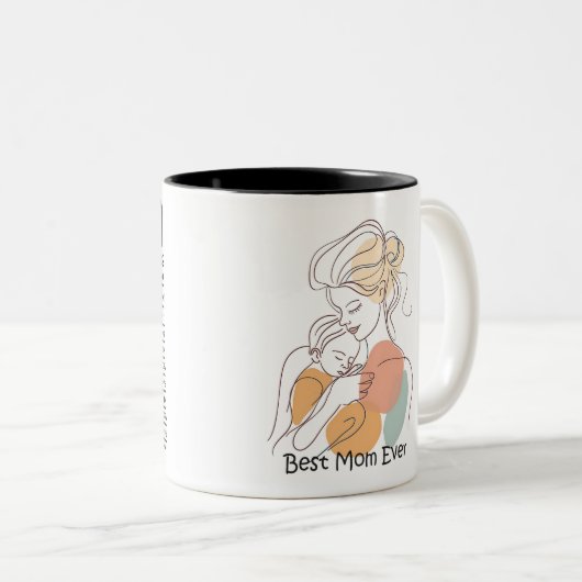 Beste Mama je Muttertag Zweifarbige Tasse (VorderseiteRechts)