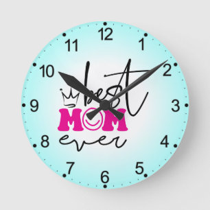 Beste Mama je Muttertagsdesign-63344 Runde Wanduhr