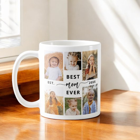 Beste Mama je - Muttertagsfoto-Collage Kaffeetasse