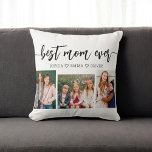 Beste Mama je - Muttertagsfoto-Collage Kissen<br><div class="desc">Feiern Sie den Muttertag mit dem besten Mama je Foto Collage Throw Kissen. Dieser personalisierte Sake zeigt eine wunderschön arrangierte Collage von hochgeliebten Fotos, die mit Ihrer Mutter besondere Momente erleben. Es ist aus hochwertigen Materialien gefertigt und verleiht jedem Raum eine stilvolle und gefühlvolle Touch, die sich perfekt für die...</div>
