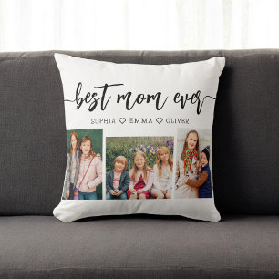 Beste Mama je - Muttertagsfoto-Collage Kissen