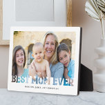 Beste Mama je Muttertagsgeschenk Foto Fotoplatte<br><div class="desc">Moderne Mütter haben tagsüber eine Bilderplakette mit einem wertvollen Foto der Mama & Kids,  dem Sprichwort "Beste Mutter aller Zeiten" und den Kindernamen.</div>