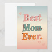 Beste Mama je Muttertagskarte Blumenschmetterlinge (Vorne/Hinten)