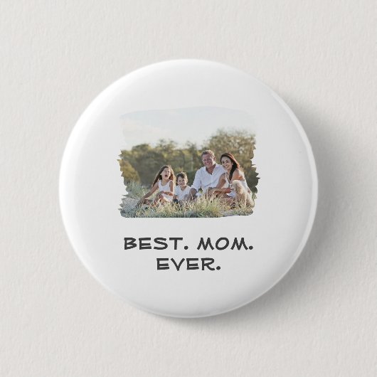 Beste Mama je nach Muttertag Foto Button (Vorderseite)