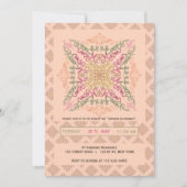 Beste Mama je Nahtlose Doodles Einladung zum Brunc (Vorderseite)