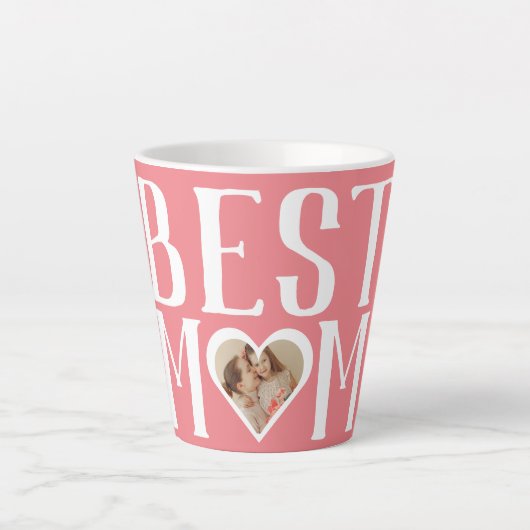 Beste Mama je | Niedlich 1 Foto glückliche Mütter  Milchtasse (Vorderseite)