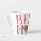 Beste Mama je | Niedlich 1 Foto glückliche Mütter  Milchtasse (Linke Ecke)