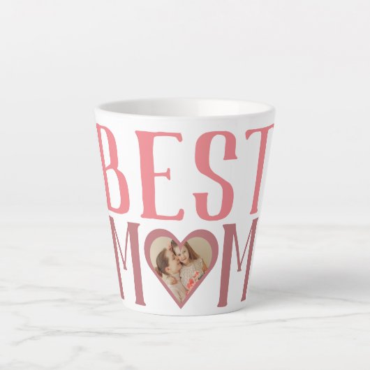 Beste Mama je | Niedlich 1 Foto glückliche Mütter  Milchtasse (Vorderseite)
