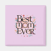 Beste Mama je Niedlich Moderne Mutter Magnet (Vorne)