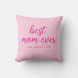 Beste Mama je Niedlich rosa Herzmuster Trendsetter Kissen