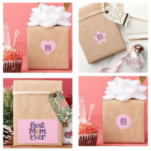 Beste Mama je Niedliche Blume Muttertag Quadratischer Aufkleber