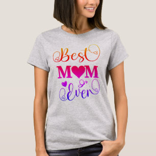Beste Mama je Niedliche farbige Typografie T-Shirt