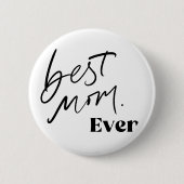 Beste Mama JE | Niedliche Handschrift Button (Vorderseite)