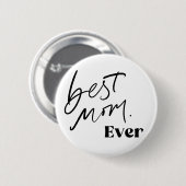 Beste Mama JE | Niedliche Handschrift Button (Vorne & Hinten)