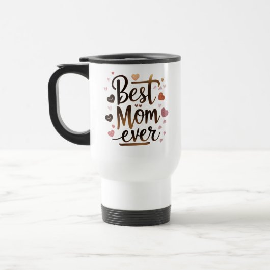 Beste Mama je - Niedliche Herzreise - Mug für die  Reisebecher (Links)
