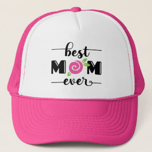 Beste Mama je - Niedliche Rosa und Schwarz Truckerkappe