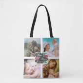 Beste Mama je Niedlicher Herzfoto Collage Familien Tasche (Vorderseite)