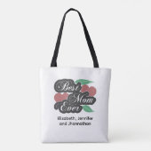 Beste Mama je Niedlicher Herzfoto Collage Familien Tasche (Rückseite)