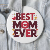 Beste Mama je Niedlicher Muttertag im Herzen Button (Beispiel)