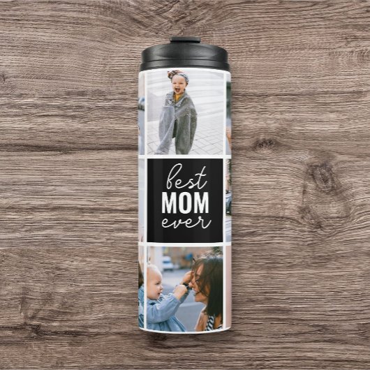 Beste Mama je Niedlicher Script-FotoCollage Thermosbecher