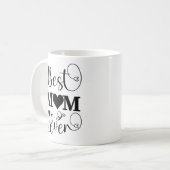 Beste Mama je Niedlicher Typografie Script Mütter Kaffeetasse (Vorderseite Links)