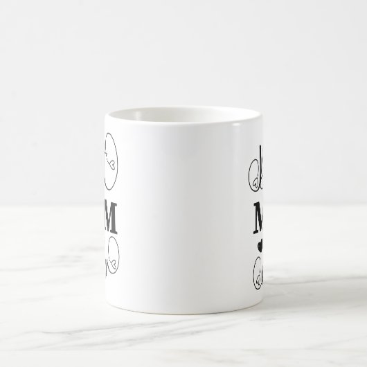 Beste Mama je Niedlicher Typografie Script Mütter  Kaffeetasse (Mittel)