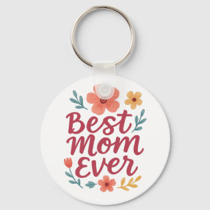Beste Mama je - Niedliches BlumenMuttertagsdesign Schlüsselanhänger