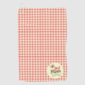 "Beste Mama je" Optionen im Red Gingham Handtuch S (Vorderseite)