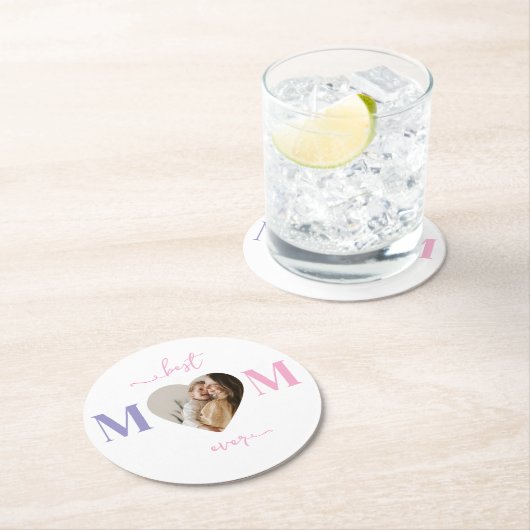 Beste Mama je Paper Untersetzer - Benutzerdefinier (Vor Ort)