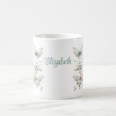 Beste Mama je Pastel Floral Personalisiert Kaffeetasse (Mittel)
