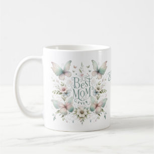 Beste Mama je Pastel Floral Personalisiert Kaffeetasse