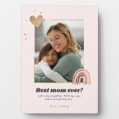 Beste Mama je Pastellfarbe Fotoplatte (Vorderseite)