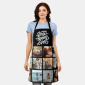 Beste Mama je Personalisiert 12 FotoCollage Black Schürze (Getragen)