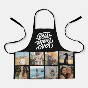 Beste Mama je Personalisiert 12 FotoCollage Black Schürze