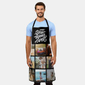 Beste Mama je Personalisiert 12 FotoCollage Black Schürze (Getragen)