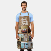 Beste Mama je Personalisiert 12 Fotomaterial braun Schürze (Getragen)