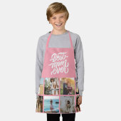 Beste Mama je Personalisiert 12 Fotomaterial Rosa Schürze (Getragen)