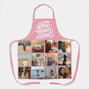 Beste Mama je Personalisiert 12 Fotomaterial Rosa Schürze
