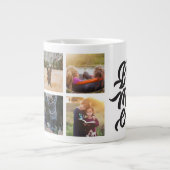 Beste Mama je Personalisiert 6 FotoCollage Jumbo-Tasse (Vorderseite)