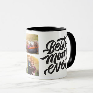 Beste Mama je Personalisiert 6 FotoCollage Tasse