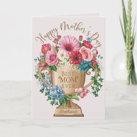 Beste Mama je Personalisiert Dankeskarte (Vorderseite)