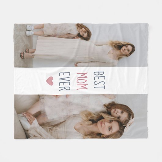 Beste Mama je Personalisiert Fleece Blankon (Vorderseite (Horizontal))