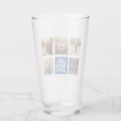 Beste Mama je Personalisiert Foto Collage Navy Blu Glas (Rückseite)