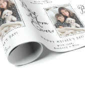 Beste Mama je Personalisiert Foto Muttertag Geschenkpapier (Rolleneckpunkt)