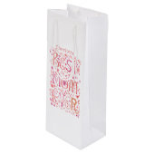 Beste Mama je Personalisiert Geschenktüte Für Weinflaschen (Vorderseite Schrägansicht)